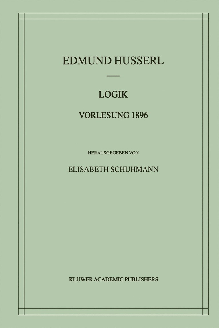 Logik Vorlesung 1896
