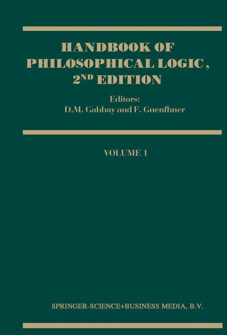 Dov M. Gabbay, Franz Guenthner, Dov M Gabbay - Handbook of Philosophical Logic, Inbunden