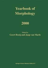 bokomslag Yearbook of Morphology 2000