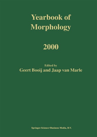 G.E. Booij, Jaap van Marle - Yearbook of Morphology 2000, Inbunden