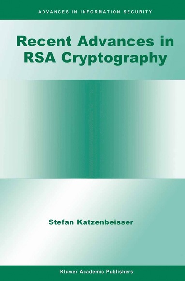 bokomslag Recent Advances in RSA Cryptography