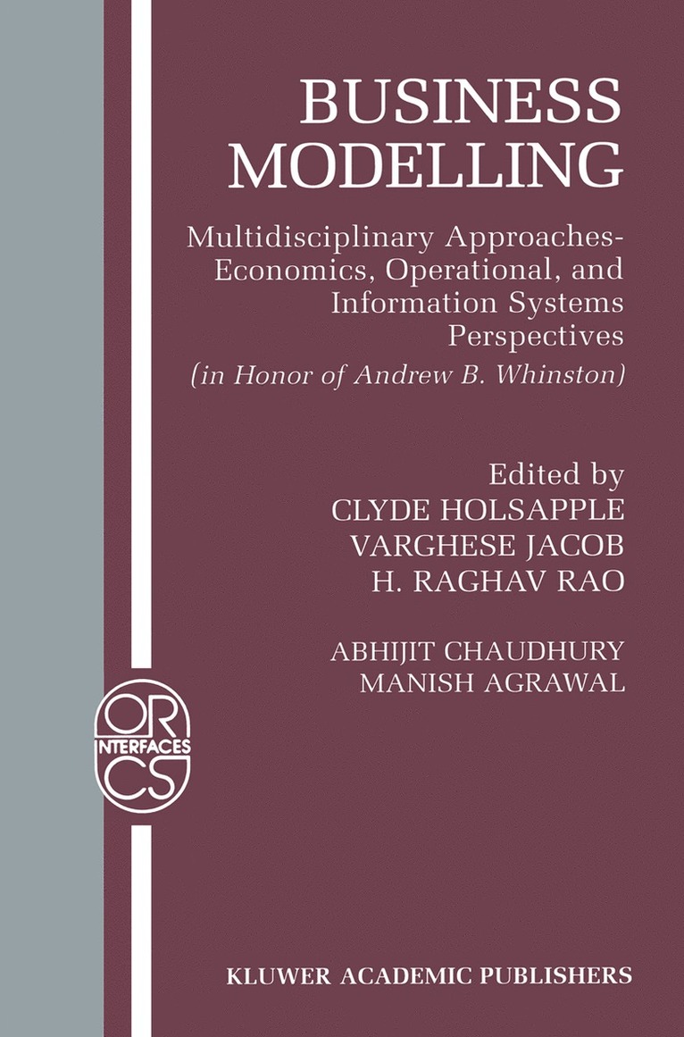 Clyde Holsapple, Varghese S. Jacob, H. Raghav Rao - Business Modelling, Inbunden