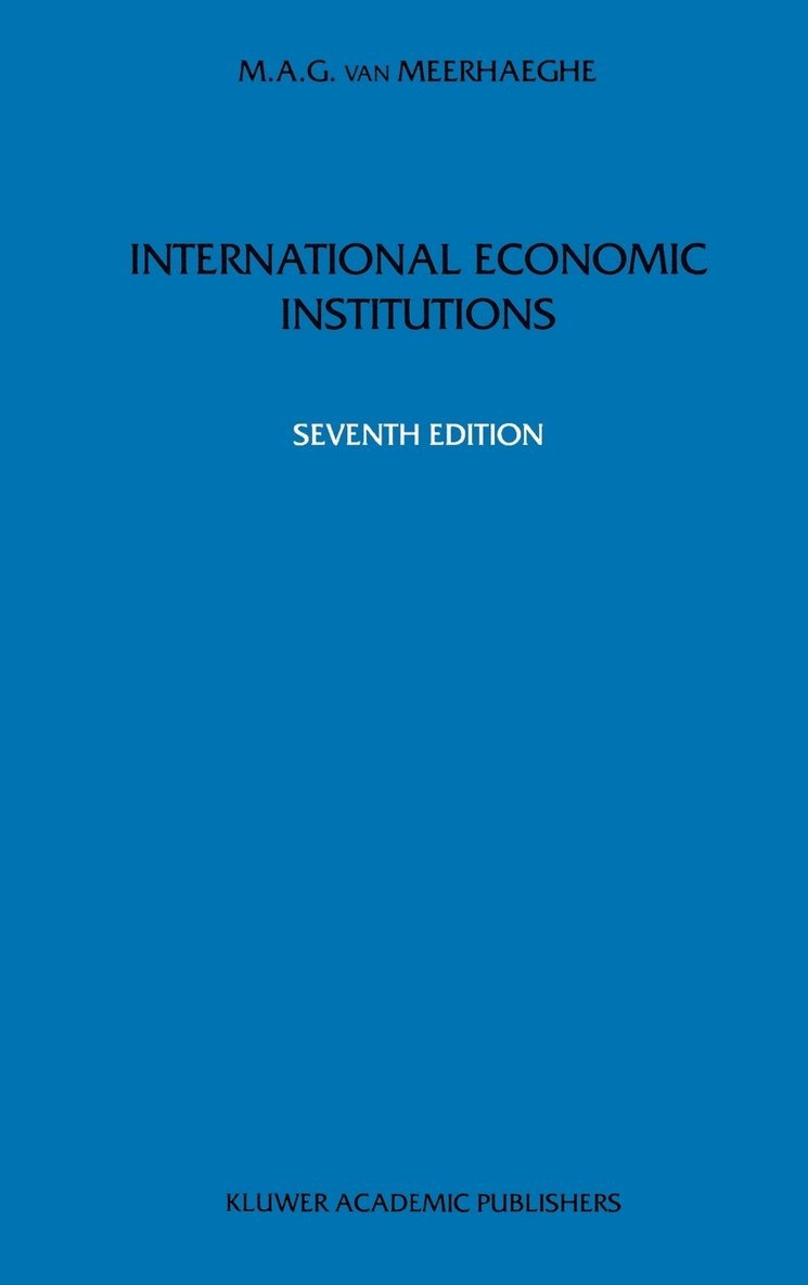 International Economic Institutions 1