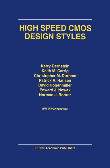 bokomslag High Speed CMOS Design Styles