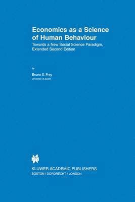 Economics as a Science of Human Behaviour 1