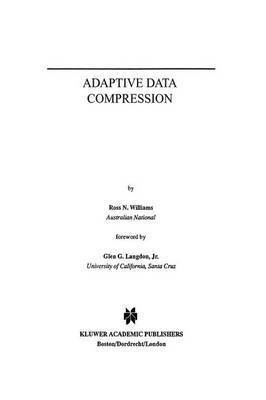 bokomslag Adaptive Data Compression