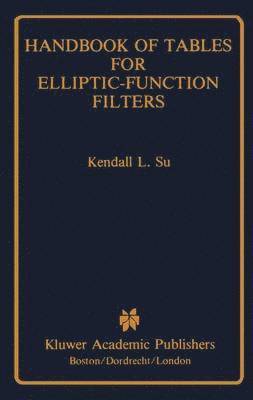 bokomslag Handbook of Tables for Elliptic-Function Filters