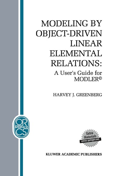 H.J. Greenberg - Modeling by Object-Driven Linear Elemental Relations, Inbunden