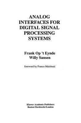 Analog Interfaces for Digital Signal Processing Systems 1