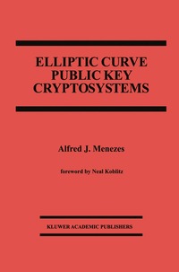 bokomslag Elliptic Curve Public Key Cryptosystems