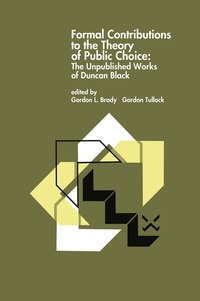 bokomslag Formal Contributions to the Theory of Public Choice