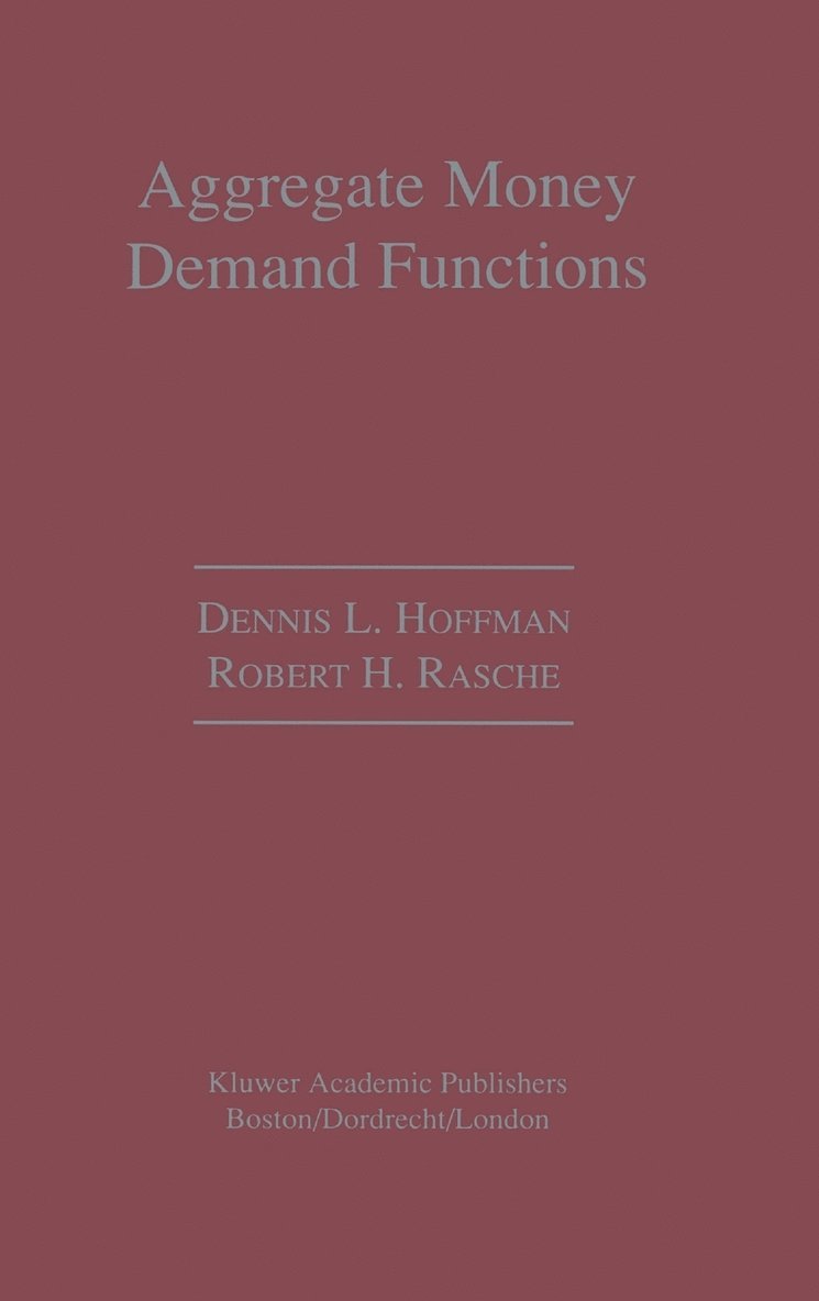 Aggregate Money Demand Functions 1