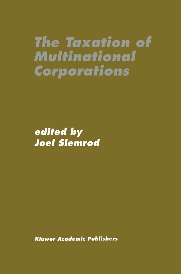 Joel Slemrod - Taxation of Multinational Corporations, Inbunden