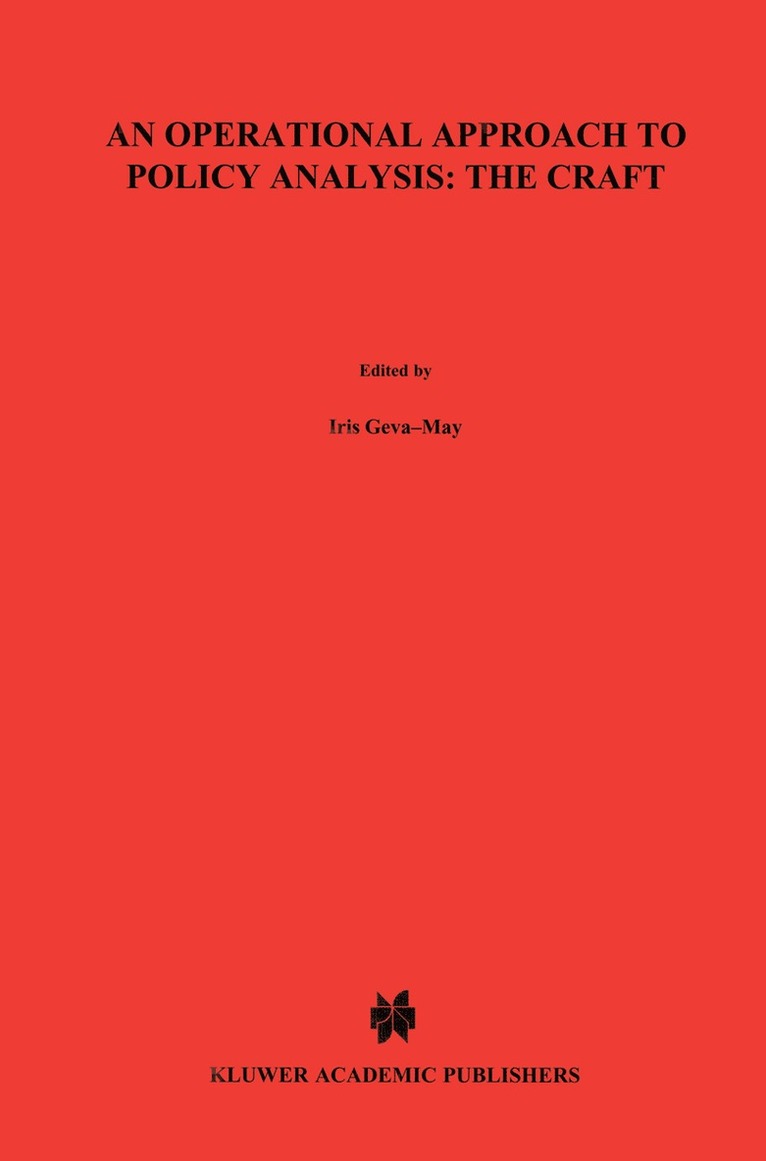 Operational Approach to Policy Analysis: The Craft