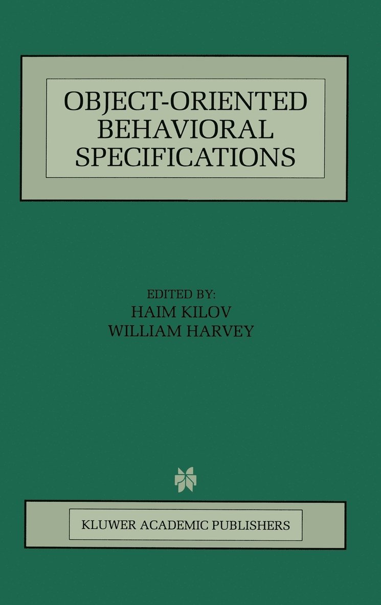 Object-Oriented Behavioral Specifications 1