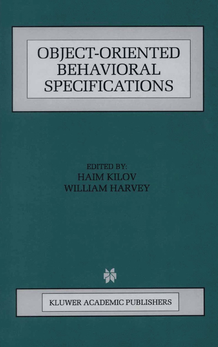 Object-Oriented Behavioral Specifications 1