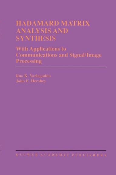 bokomslag Hadamard Matrix Analysis and Synthesis