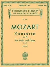 bokomslag Concerto No. 3 in G, K.216: Schirmer Library of Classics Volume 158 Score and Parts