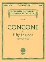 bokomslag 50 Lessons, Op. 9: Schirmer Library of Classics Volume 1468 High Voice