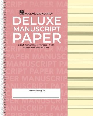 Deluxe Wirebound Premium Manuscript Paper (Pink Cover), Häftad