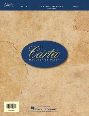 Hal Leonard Corp - Carta Manuscript Paper No. 2 - Basic, Häftad