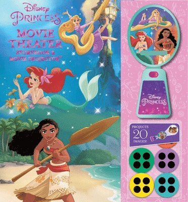 Disney Princess: Moana, Rapunzel, and Ariel Movie Theater Storybook & Movie Projector, Inbunden