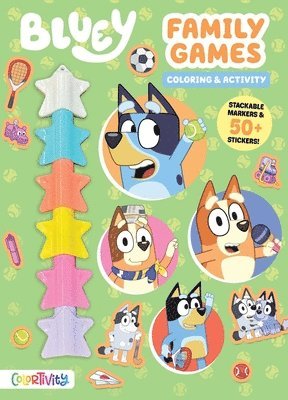 Bluey: Family Games: Coloring & Activity with Stackable Markers