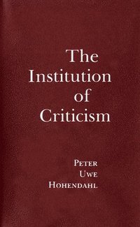 bokomslag Institution Of Criticism