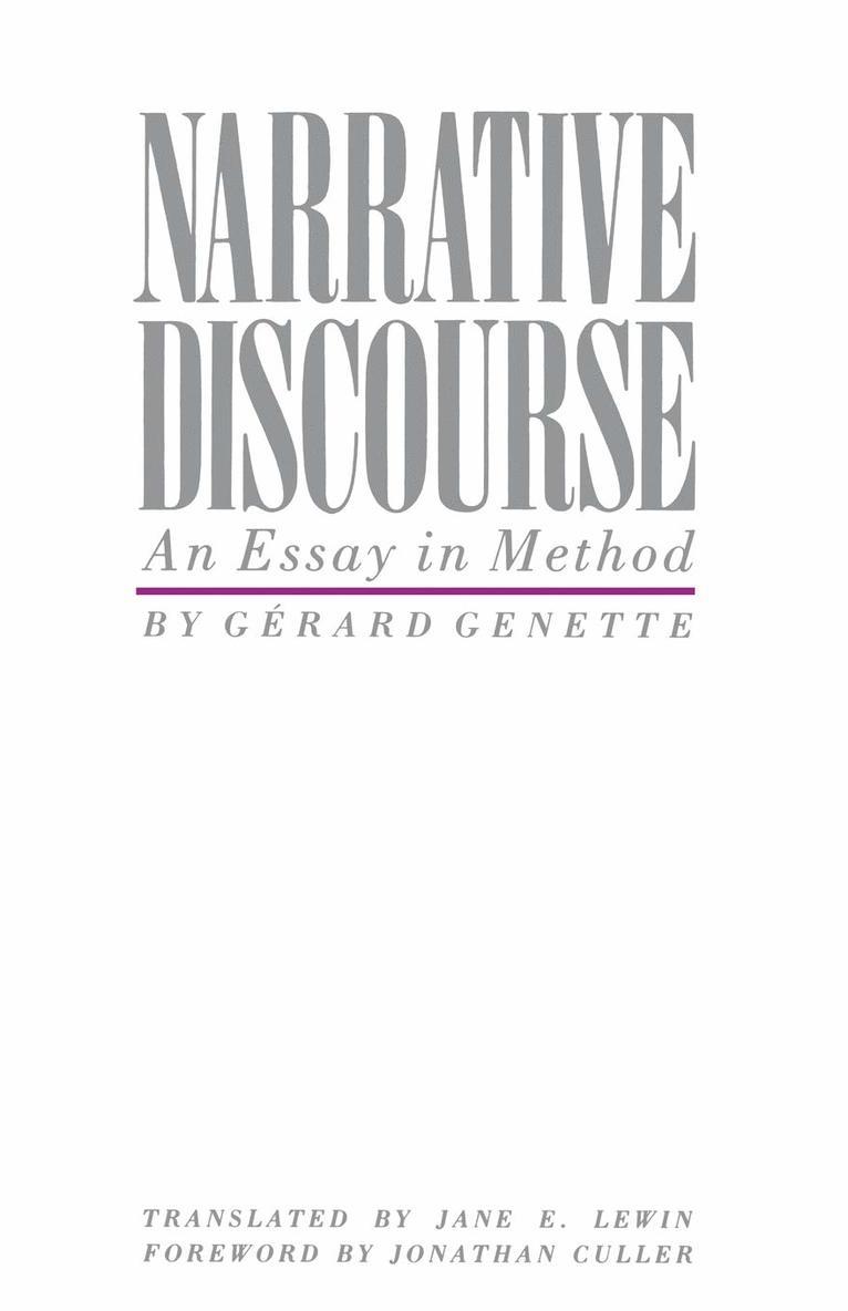 Gerard Genette - Narrative Discourse, Häftad