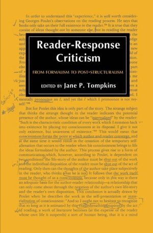 Jane P. Tompkins - Reader-Response Criticism, Häftad