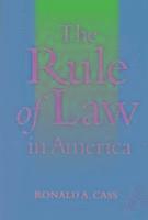 bokomslag The Rule of Law in America