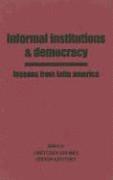 bokomslag Informal Institutions and Democracy