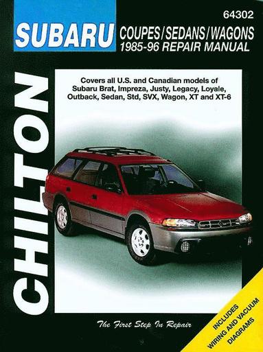 bokomslag Subaru Coupes/Sedans/Wagons (85 - 96) (Chilton)