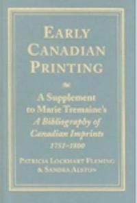 bokomslag Early Canadian Printing