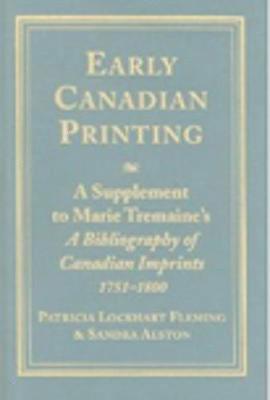 Early Canadian Printing 1