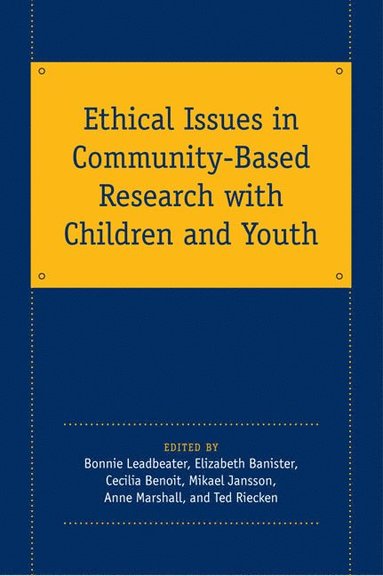 bokomslag Ethical Issues in Community-Based Research with Children and Youth