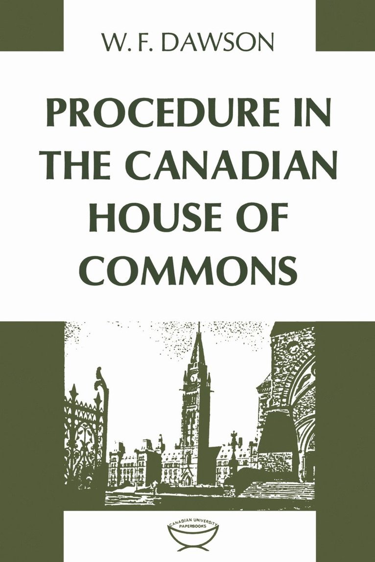 Procedure in the Canadian House of Commons 1