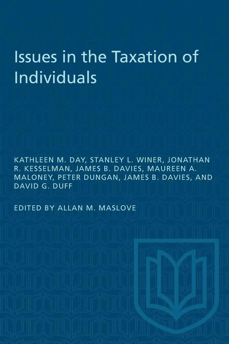Allan M. Maslove, Allan M Maslove - Issues in Taxation of Individuals, Häftad
