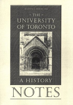 Notes to the University of Toronto 1