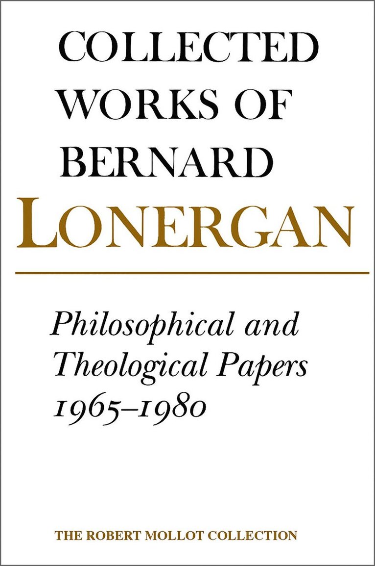 Philosophical and Theological Papers, 1965-1980 1