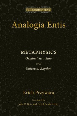 Erich Przywara - Analogia Entis, Häftad