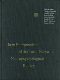 bokomslag Item Interpretation of the Luria-Nebraska Neuropsy chological Battery