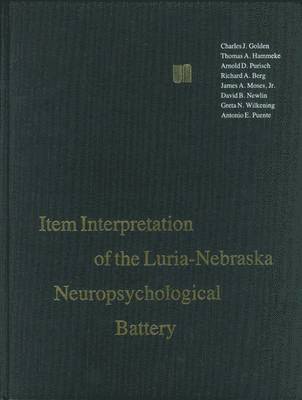 bokomslag Item Interpretation of the LuriaNebraska Neuropsy chological Battery