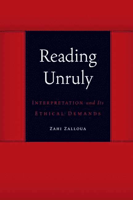 Zahi Zalloua - Reading Unruly, Häftad