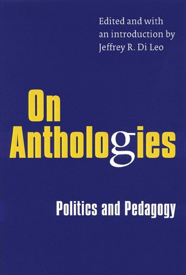 bokomslag On Anthologies