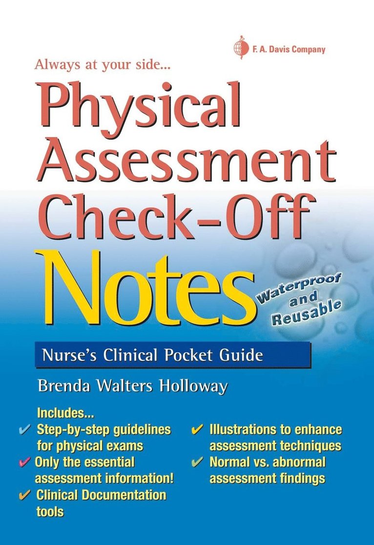 Brenda Walters Holloway - Physical Assessment Check-Off Notes, Häftad