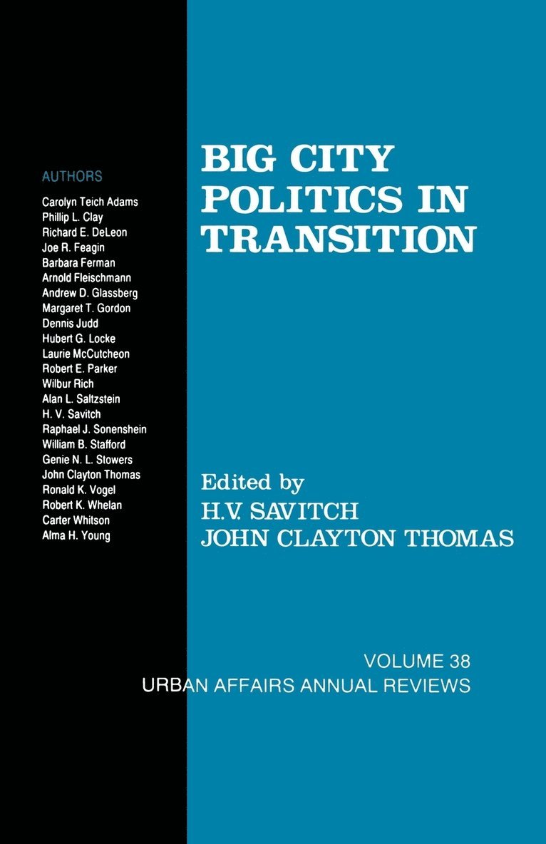 Big City Politics in Transition