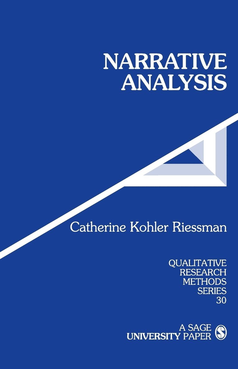 Catherine Kohler Riessman - Narrative Analysis, Häftad
