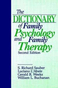 bokomslag The Dictionary of Family Psychology and Family Therapy