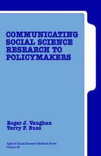 bokomslag Communicating Social Science Research to Policy Makers